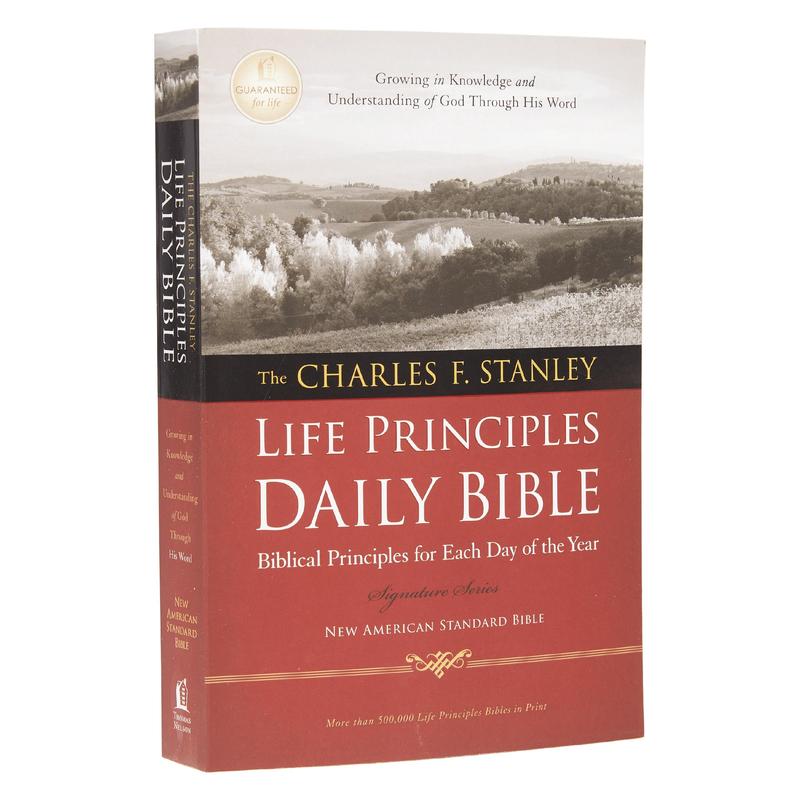 Charles F. Stanley Life Principles Daily Bible front cover
